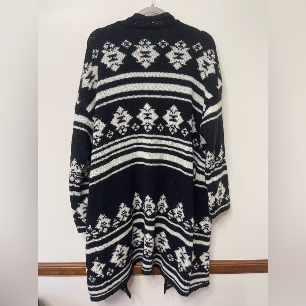 Knox Rose Argyle Style Open Front Cardigan - Picture 6 of 10